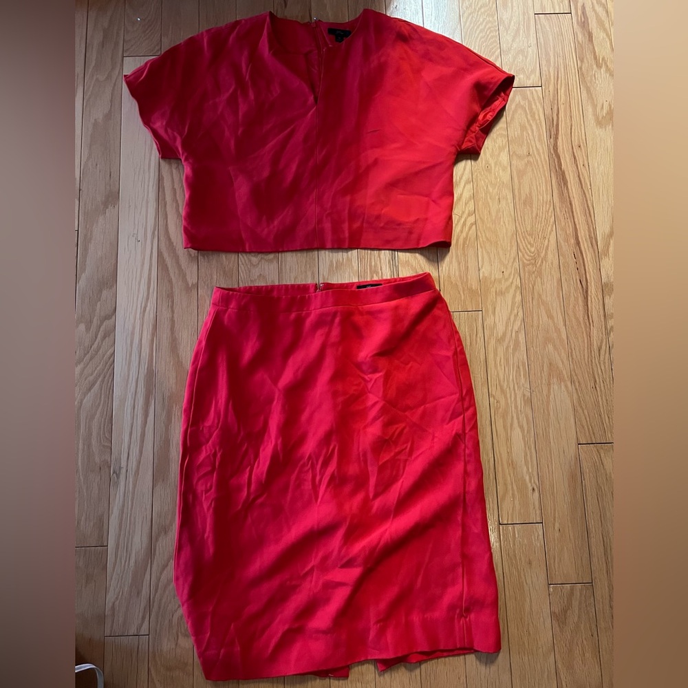 J Crew Co-ord  burnt orange Women's Skirt and top